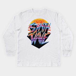 "Synthwave 2.0" 1980's outrun style T-shirt Kids Long Sleeve T-Shirt